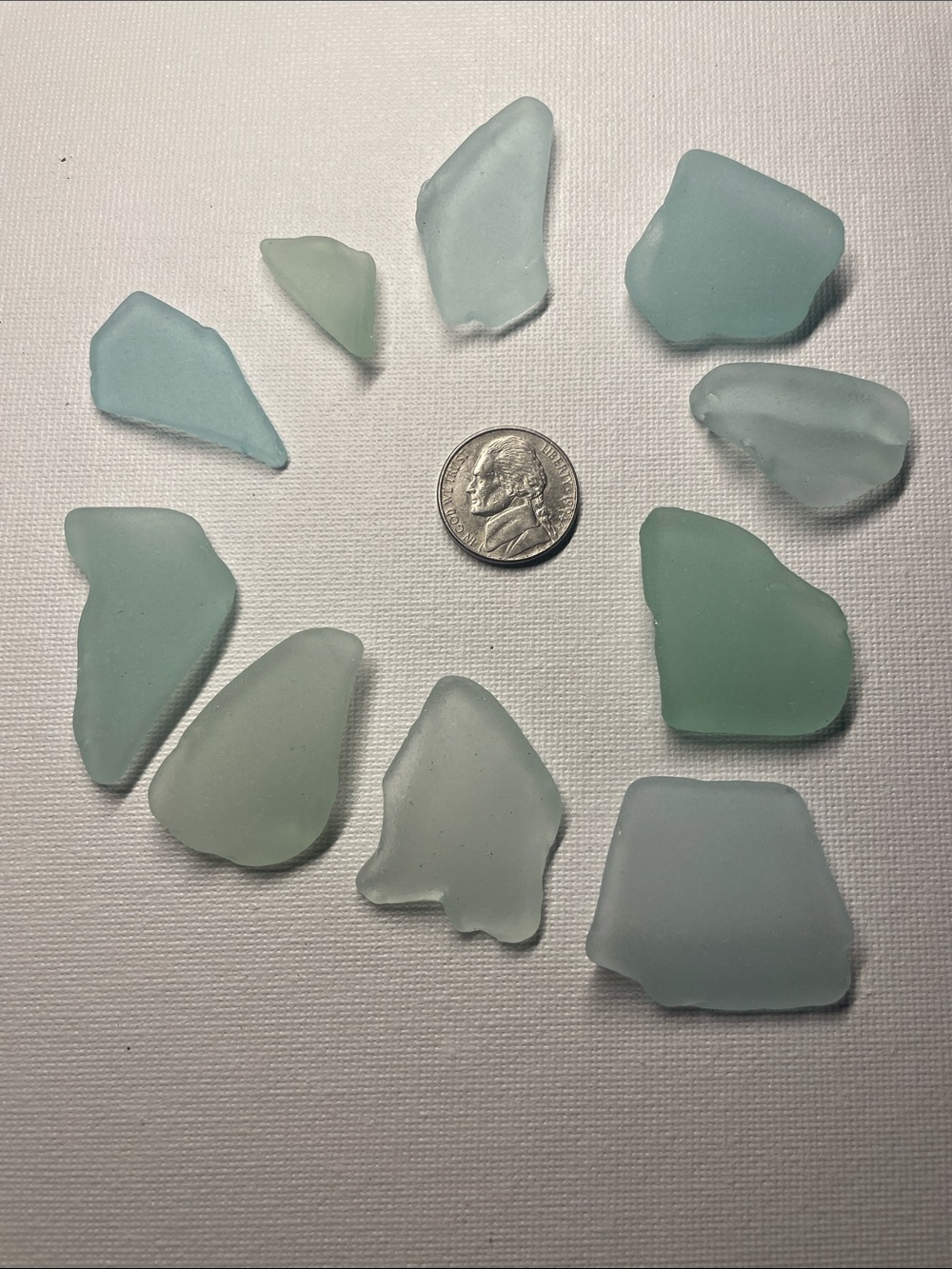 Sea Glass Mix - Mixed Aqua Colors 10 pieces Genuine Handpicked